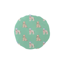 Load image into Gallery viewer, Watercolor Tawny Fawn Tint Briards Christmas Reusable Shower Caps-Accessories-Accessories, Briard, Christmas, Dog Mom Gifts-Mint Green-ONE SIZE-14