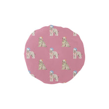 Load image into Gallery viewer, Watercolor Tawny Fawn Tint Briards Christmas Reusable Shower Caps-Accessories-Accessories, Briard, Christmas, Dog Mom Gifts-Dusty Pink-ONE SIZE-10