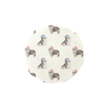 Load image into Gallery viewer, Watercolor Tri Color Shelties Collies Christmas Elastic Reusable Shower Caps-Accessories-Accessories, Christmas, Dog Mom Gifts, Rough Collie, Shetland Sheepdog-Ivory White-ONE SIZE-1