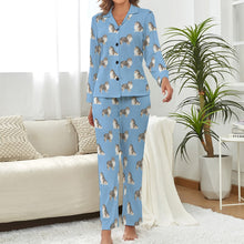 Load image into Gallery viewer, Watercolor Tri Color Shelties Collies Pajamas Set for Women-Pajamas-Apparel, Dog Mom Gifts, Pajamas, Rough Collie-16