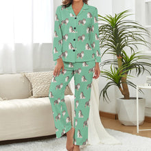 Load image into Gallery viewer, Watercolor Tri Color Shelties Collies Pajamas Set for Women-Pajamas-Apparel, Dog Mom Gifts, Pajamas, Rough Collie-22