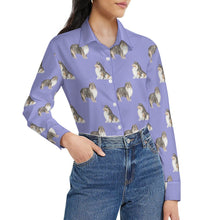 Load image into Gallery viewer, Watercolor Tri Color Shelties Collies Women&#39;s Shirt-Apparel-Apparel, Dog Mom Gifts, Shirt-44