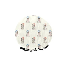 Load image into Gallery viewer, Watercolor Tricolor Border Collie Puppies Christmas Reusable Shower Caps-Accessories-Accessories, Border Collie, Christmas, Dog Mom Gifts-9