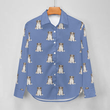 Load image into Gallery viewer, Watercolor Tricolor Border Collie Puppies Women's Shirt - 9 Colors-Apparel-Apparel, Border Collie, Dog Mom Gifts, Shirt-22
