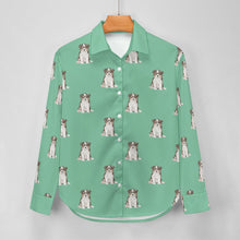 Load image into Gallery viewer, Watercolor Tricolor Border Collie Puppies Women's Shirt - 9 Colors-Apparel-Apparel, Border Collie, Dog Mom Gifts, Shirt-25