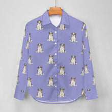 Load image into Gallery viewer, Watercolor Tricolor Border Collie Puppies Women's Shirt - 9 Colors-Apparel-Apparel, Border Collie, Dog Mom Gifts, Shirt-28