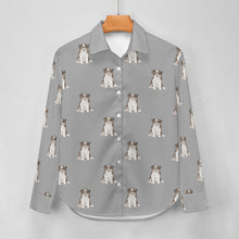 Load image into Gallery viewer, Watercolor Tricolor Border Collie Puppies Women's Shirt - 9 Colors-Apparel-Apparel, Border Collie, Dog Mom Gifts, Shirt-31