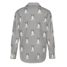 Load image into Gallery viewer, Watercolor Tricolor Border Collie Puppies Women's Shirt - 9 Colors-Apparel-Apparel, Border Collie, Dog Mom Gifts, Shirt-33