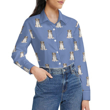Load image into Gallery viewer, Watercolor Tricolor Border Collie Puppies Women's Shirt - 9 Colors-Apparel-Apparel, Border Collie, Dog Mom Gifts, Shirt-43