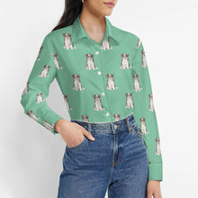 Load image into Gallery viewer, Watercolor Tricolor Border Collie Puppies Women's Shirt - 9 Colors-Apparel-Apparel, Border Collie, Dog Mom Gifts, Shirt-6