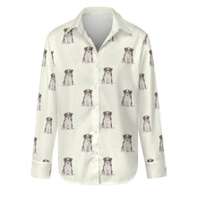 Load image into Gallery viewer, Watercolor Tricolor Border Collie Puppies Women's Shirt - 9 Colors-Apparel-Apparel, Border Collie, Dog Mom Gifts, Shirt-Ivory White-S-20