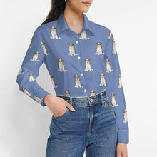 Load image into Gallery viewer, Watercolor Tricolor Border Collie Puppies Women's Shirt - 9 Colors-Apparel-Apparel, Border Collie, Dog Mom Gifts, Shirt-1