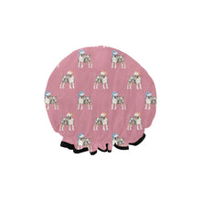 Load image into Gallery viewer, Watercolor Tricolor Bull Terriers Christmas Reusable Shower Caps-Accessories-Accessories, Bull Terrier, Christmas, Dog Mom Gifts-10