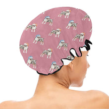 Load image into Gallery viewer, Watercolor Tricolor Bull Terriers Christmas Reusable Shower Caps-Accessories-Accessories, Bull Terrier, Christmas, Dog Mom Gifts-13