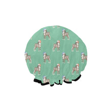 Load image into Gallery viewer, Watercolor Tricolor Bull Terriers Christmas Reusable Shower Caps-Accessories-Accessories, Bull Terrier, Christmas, Dog Mom Gifts-7