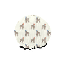 Load image into Gallery viewer, Watercolor Tricolor Bull Terriers Christmas Reusable Shower Caps-Accessories-Accessories, Bull Terrier, Christmas, Dog Mom Gifts-9