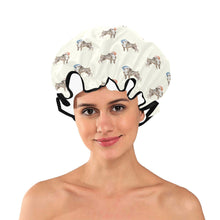 Load image into Gallery viewer, Watercolor Tricolor Bull Terriers Christmas Reusable Shower Caps-Accessories-Accessories, Bull Terrier, Christmas, Dog Mom Gifts-2