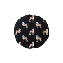 Load image into Gallery viewer, Watercolor Tricolor Bull Terriers Christmas Reusable Shower Caps-Accessories-Accessories, Bull Terrier, Christmas, Dog Mom Gifts-Midnight Black-ONE SIZE-14