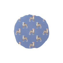 Load image into Gallery viewer, Watercolor Tricolor Bull Terriers Christmas Reusable Shower Caps-Accessories-Accessories, Bull Terrier, Christmas, Dog Mom Gifts-Slate Blue-ONE SIZE-12