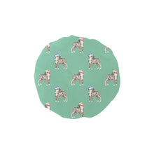 Load image into Gallery viewer, Watercolor Tricolor Bull Terriers Christmas Reusable Shower Caps-Accessories-Accessories, Bull Terrier, Christmas, Dog Mom Gifts-Mint Green-ONE SIZE-6