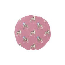 Load image into Gallery viewer, Watercolor Tricolor Bull Terriers Christmas Reusable Shower Caps-Accessories-Accessories, Bull Terrier, Christmas, Dog Mom Gifts-Dusty Pink-ONE SIZE-10