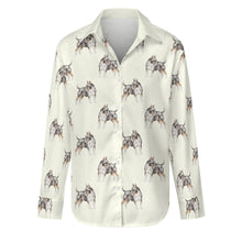 Load image into Gallery viewer, Watercolor Tricolor Bull Terriers Women's Shirt - 9 Colors-Apparel-Apparel, Bull Terrier, Dog Mom Gifts, Shirt-Ivory White-S-14