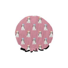 Load image into Gallery viewer, Watercolor Tricolor King Charles Spaniel Puppies Christmas Reusable Shower Caps-Accessories-Accessories, Cavalier King Charles Spaniel, Christmas, Dog Mom Gifts-11