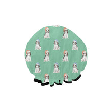Load image into Gallery viewer, Watercolor Tricolor King Charles Spaniel Puppies Christmas Reusable Shower Caps-Accessories-Accessories, Cavalier King Charles Spaniel, Christmas, Dog Mom Gifts-15
