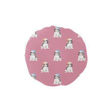 Load image into Gallery viewer, Watercolor Tricolor King Charles Spaniel Puppies Christmas Reusable Shower Caps-Accessories-Accessories, Cavalier King Charles Spaniel, Christmas, Dog Mom Gifts-Dusty Pink-ONE SIZE-10