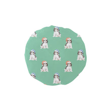 Load image into Gallery viewer, Watercolor Tricolor King Charles Spaniel Puppies Christmas Reusable Shower Caps-Accessories-Accessories, Cavalier King Charles Spaniel, Christmas, Dog Mom Gifts-Mint Green-ONE SIZE-14