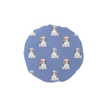 Load image into Gallery viewer, Watercolor Tricolor King Charles Spaniel Puppies Christmas Reusable Shower Caps-Accessories-Accessories, Cavalier King Charles Spaniel, Christmas, Dog Mom Gifts-Slate Blue-ONE SIZE-12