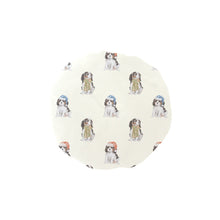 Load image into Gallery viewer, Watercolor Tricolor King Charles Spaniels Christmas Reusable Shower Caps-Accessories-Accessories, Cavalier King Charles Spaniel, Christmas, Dog Mom Gifts-Ivory White-ONE SIZE-8