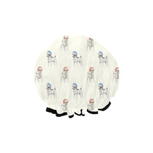 Load image into Gallery viewer, Watercolor Tricolor Russell Terriers Christmas Elastic Reusable Shower Caps-Accessories-Accessories, Christmas, Dog Mom Gifts, Jack Russell Terrier-2