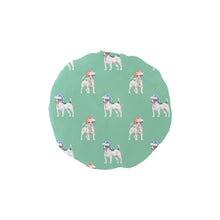 Load image into Gallery viewer, Watercolor Tricolor Russell Terriers Christmas Elastic Reusable Shower Caps-Accessories-Accessories, Christmas, Dog Mom Gifts, Jack Russell Terrier-MediumAquaMarine-ONE SIZE-14