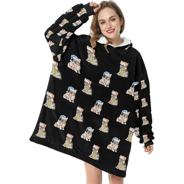 Watercolor Tricolour French Bulldogs Christmas 35 360x