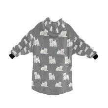 Load image into Gallery viewer, Watercolor Westie Love Blanket Hoodie-Blanket-Apparel, Blanket Hoodie, Blankets, Dog Mom Gifts, West Highland Terrier-27