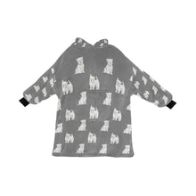 Load image into Gallery viewer, Watercolor Westie Puppies Blanket Hoodie-Blanket-Apparel, Blanket Hoodie, Blankets, Dog Mom Gifts, West Highland Terrier-Parisian Gray-ONE SIZE-26