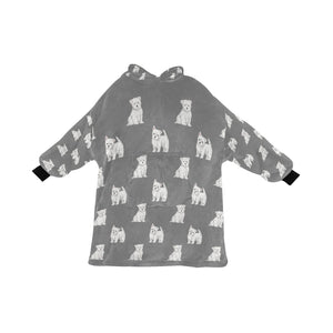 Watercolor Westie Puppies Blanket Hoodie-Blanket-Apparel, Blanket Hoodie, Blankets, Dog Mom Gifts, West Highland Terrier-Parisian Gray-ONE SIZE-26