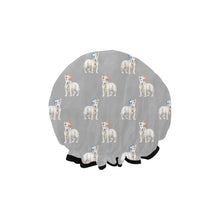 Load image into Gallery viewer, Watercolor White Black Brindle Bull Terriers Christmas Reusable Shower Caps-Accessories-Accessories, Bull Terrier, Christmas, Dog Mom Gifts-30