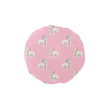 Load image into Gallery viewer, Watercolor White Black Brindle Bull Terriers Christmas Reusable Shower Caps-Accessories-Accessories, Bull Terrier, Christmas, Dog Mom Gifts-Pink-ONE SIZE-5