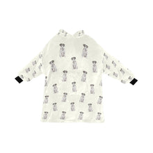 Load image into Gallery viewer, Watercolor White Black Rough Coat Russell Terriers Blanket Hoodie-Blanket-Apparel, Blanket Hoodie, Blankets, Dog Mom Gifts, Jack Russell Terrier-Ivory White-ONE SIZE-13