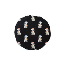 Load image into Gallery viewer, Watercolor White Black Rough Coat Russell Terriers Christmas Elastic Reusable Shower Caps-Accessories-Accessories, Christmas, Dog Mom Gifts, Jack Russell Terrier-Black-ONE SIZE-17