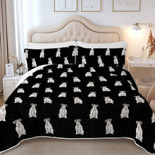 Load image into Gallery viewer, Watercolor White Black Rough Coat Russell Terriers Quilted Bedding Set-Bedding-Bedding,Blankets,Christmas,Home Decor-5