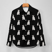 Load image into Gallery viewer, Watercolor White Black Rough Coat Russell Terriers Women&#39;s Shirt-Apparel-Apparel, Dog Mom Gifts, Jack Russell Terrier, Shirt-10