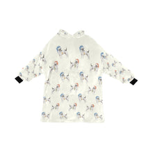 Load image into Gallery viewer, Watercolor White Black Russell Terriers Christmas Blanket Hoodie-Blanket-Apparel, Blanket Hoodie, Blankets, Dog Mom Gifts, Jack Russell Terrier-Ivory White-ONE SIZE-13