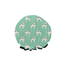 Load image into Gallery viewer, Watercolor White Black Russell Terriers Christmas Elastic Reusable Shower Caps-Accessories-Accessories, Christmas, Dog Mom Gifts, Jack Russell Terrier-14