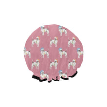 Load image into Gallery viewer, Watercolor White Black Russell Terriers Christmas Elastic Reusable Shower Caps-Accessories-Accessories, Christmas, Dog Mom Gifts, Jack Russell Terrier-6