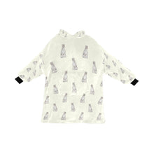 Load image into Gallery viewer, Watercolor White Boxer Dogs Blanket Hoodie-Blanket-Apparel, Blanket Hoodie, Blankets, Boxer, Dog Mom Gifts-Ivory-ONE SIZE-1