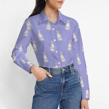Watercolor White Boxer Dogs Womens Shirt 44 360x