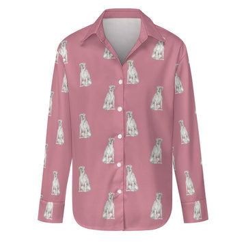 Watercolor White Boxer Dogs Women's Shirt - 9 Colors-Apparel-Apparel, Boxer, Dog Mom Gifts, Shirt-S-Dusty Pink-20